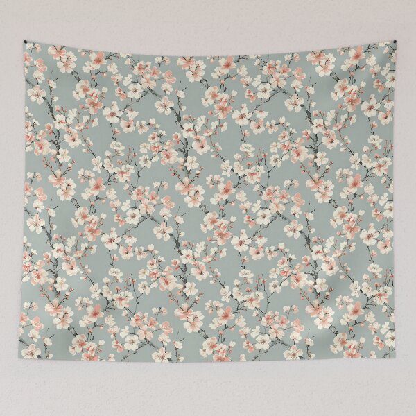 Item preview, Art Nouveau Cherry Blossom All-Over Floral Pattern designed and sold by Boddicca.