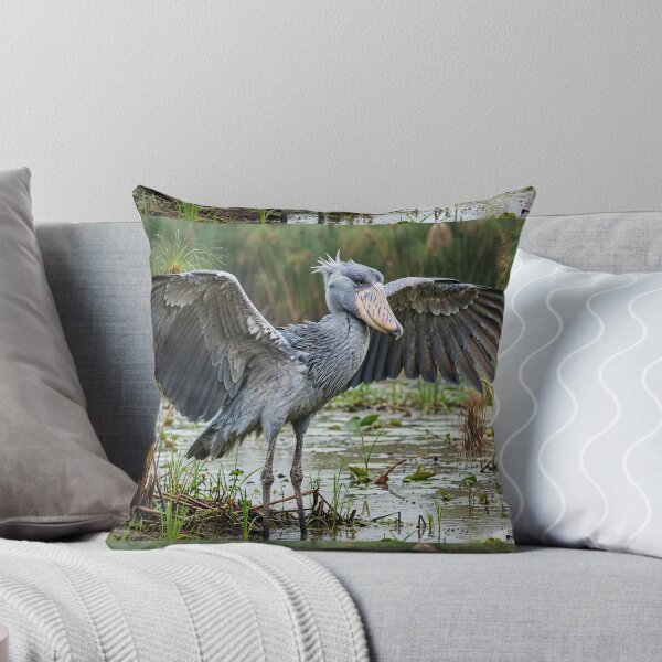 Item preview, Majestic Shoebill in Wetland Habitat designed and sold by Savannah Gibbs.