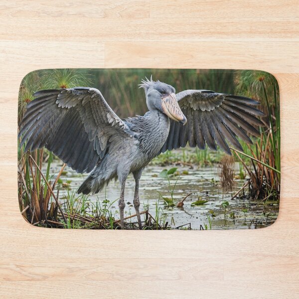 Item preview, Majestic Shoebill in Wetland Habitat designed and sold by Savannah Gibbs.