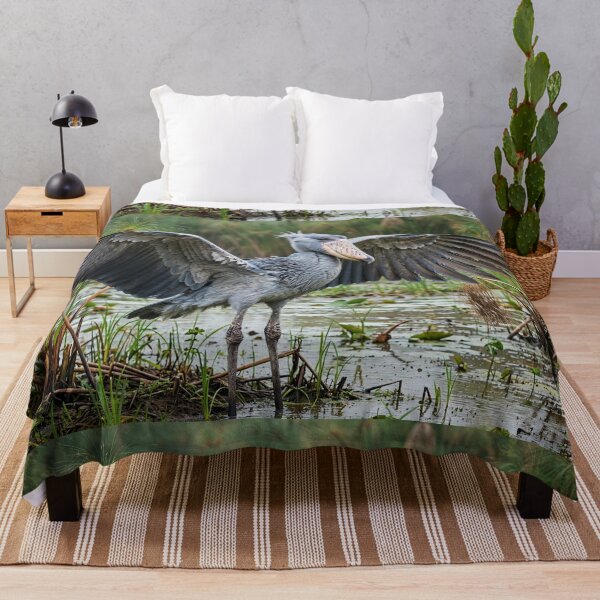 Item preview, Majestic Shoebill in Wetland Habitat designed and sold by Savannah Gibbs.