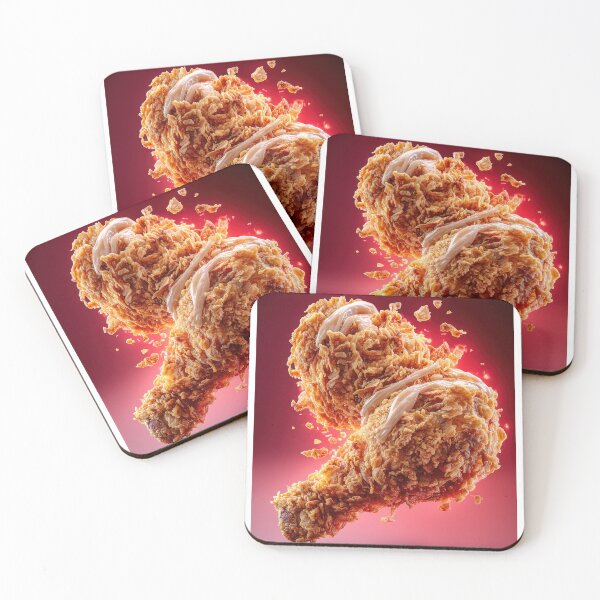 Item preview, Golden Crispy Fried Chicken Drumstick | Crunchy Food Art | Crispy Comfort Food Illustration designed and sold by Grafititee.