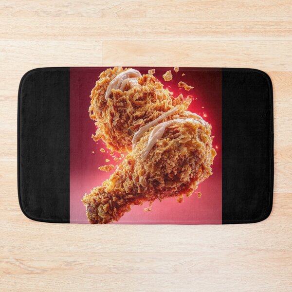 Item preview, Golden Crispy Fried Chicken Drumstick | Crunchy Food Art | Crispy Comfort Food Illustration designed and sold by Grafititee.