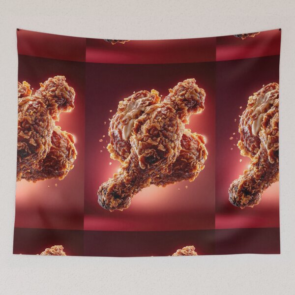 Item preview, Copy ofGolden Crispy Fried Chicken Drumstick | Crunchy Food Art | Crispy Comfort Food Illustration designed and sold by Grafititee.