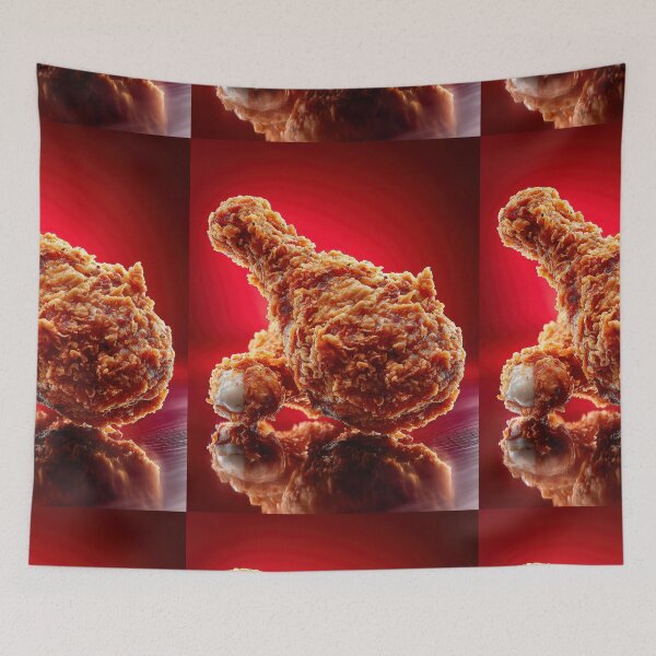Item preview, Golden Crispy Fried Chicken Drumstick | Crunchy Food Art | Crispy Comfort Food Illustration designed and sold by Grafititee.