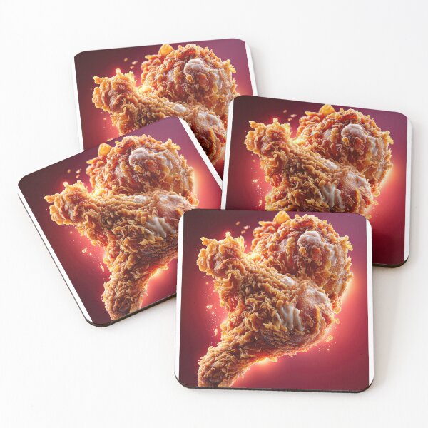Item preview, Golden Crispy Fried Chicken Drumstick | Crunchy Food Art | Crispy Comfort Food Illustration designed and sold by Grafititee.