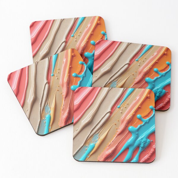 Item preview, Pastel and turquoise acrylic paint textures designed and sold by Ingorgia Studio.