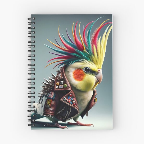 Item preview, Punk Cockatiel Portrait designed and sold by flarble.