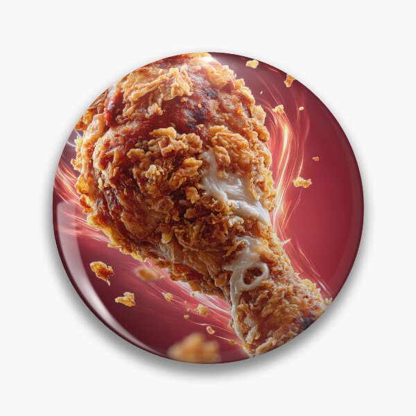 Item preview, Golden Crispy Fried Chicken Drumstick | Crunchy Food Art | Crispy Comfort Food Illustration designed and sold by Grafititee.