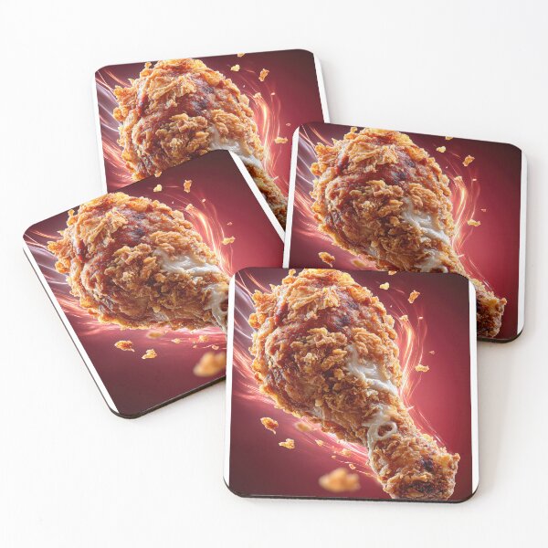 Item preview, Golden Crispy Fried Chicken Drumstick | Crunchy Food Art | Crispy Comfort Food Illustration designed and sold by Grafititee.