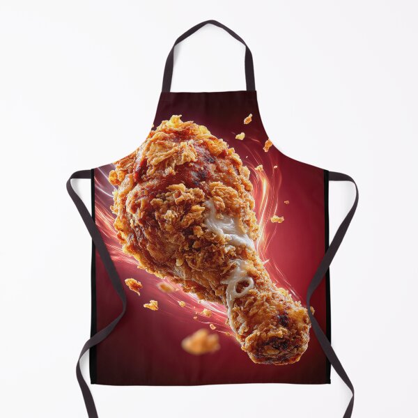 Item preview, Golden Crispy Fried Chicken Drumstick | Crunchy Food Art | Crispy Comfort Food Illustration designed and sold by Grafititee.