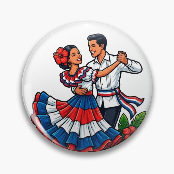 Item preview, Couple Dancing Dominican Merengue | Folk Art of the Dominican Republic designed and sold by StudioBase.