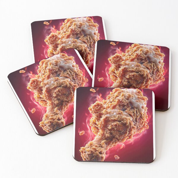 Item preview, Golden Crispy Fried Chicken Drumstick | Crunchy Food Art | Crispy Comfort Food Illustration designed and sold by Grafititee.