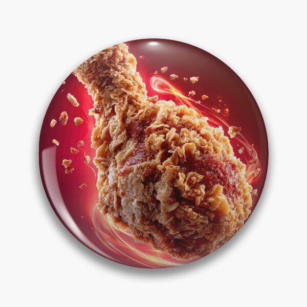 Item preview, Golden Crispy Fried Chicken Drumstick | Crunchy Food Art | Crispy Comfort Food Illustration designed and sold by Grafititee.