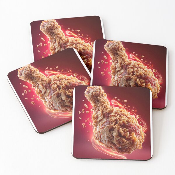 Item preview, Golden Crispy Fried Chicken Drumstick | Crunchy Food Art | Crispy Comfort Food Illustration designed and sold by Grafititee.