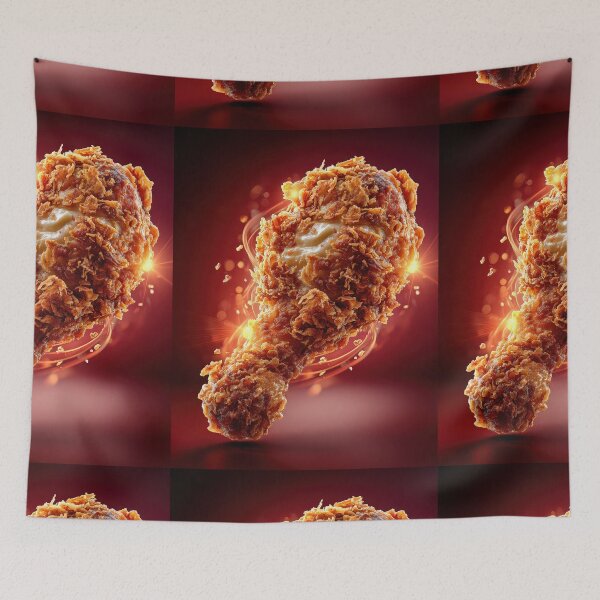 Item preview, Copy ofGolden Crispy Fried Chicken Drumstick | Crunchy Food Art | Crispy Comfort Food Illustration designed and sold by Grafititee.