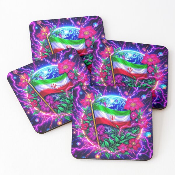 Item preview, Sparkly Iran Flag designed and sold by Harmonious Art.