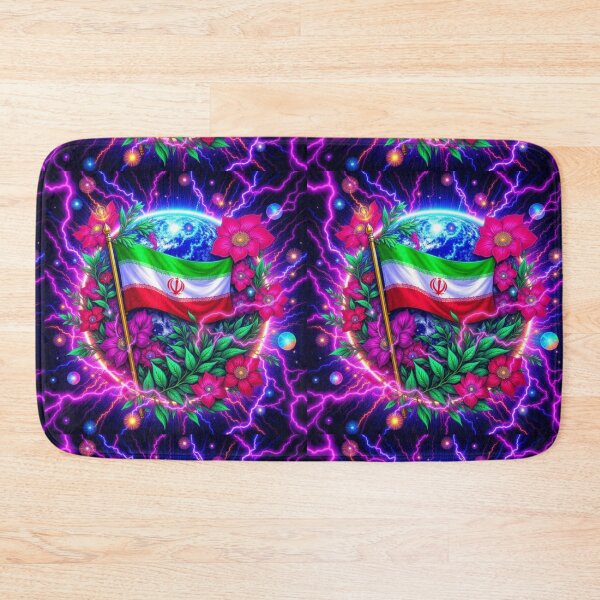 Item preview, Sparkly Iran Flag designed and sold by Harmonious Art.