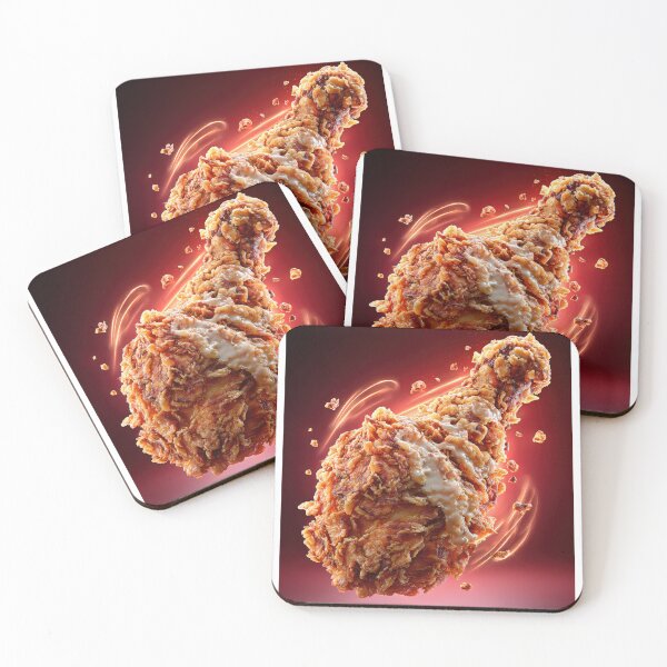 Item preview, Golden Crispy Fried Chicken Drumstick | Crunchy Food Art | Crispy Comfort Food Illustration designed and sold by Grafititee.