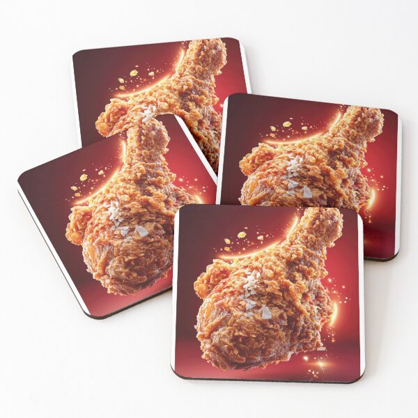 Item preview, Golden Crispy Fried Chicken Drumstick | Crunchy Food Art | Crispy Comfort Food Illustration designed and sold by Grafititee.