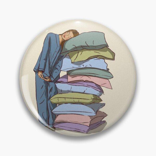 Item preview, A woman lay her head on a mountain of pillows  designed and sold by Hessah-HA.