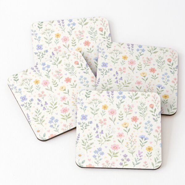 Item preview, Cute Pastel Wildflower Garden Seamless designed and sold by SassyArtistry.