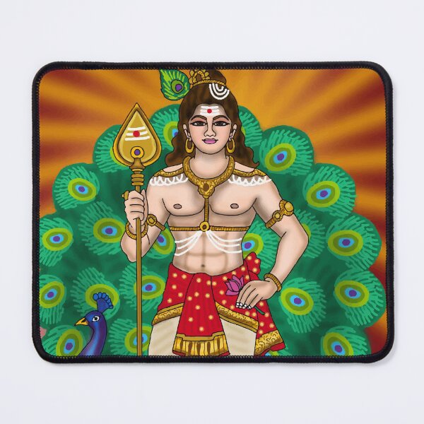 Item preview, Lord Kartikeya Artwork | Divine Hindu Warrior God Digital Illustration designed and sold by Harshit_Digital_Arts.