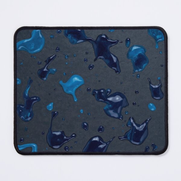 Item preview, Vibrant Blue Paint Splashes on Dark Background designed and sold by Ingorgia Studio.