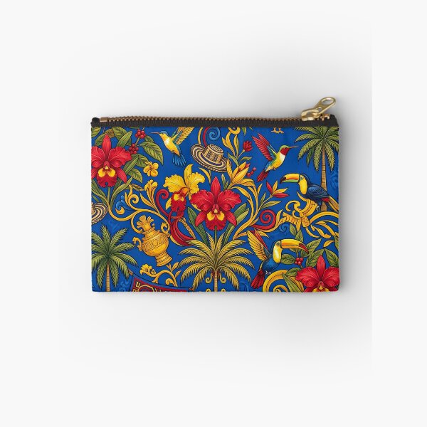 Item preview, Salsa Vibrant Colombian Folk Art Tropical Floral Pattern designed and sold by ART ATTACK ZONE.