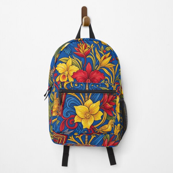 Item preview, Salsa Vibrant Colombian Folk Art Tropical Floral Pattern designed and sold by ART ATTACK ZONE.