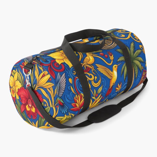 Item preview, Salsa Vibrant Colombian Folk Art Tropical Floral Pattern designed and sold by ART ATTACK ZONE.