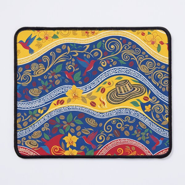 Item preview, Andes Vibrant Colombian Folk Art Tropical Floral Pattern designed and sold by ART ATTACK ZONE.