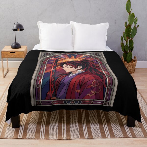 Item preview, Yoriichi Tsugikuni Demon Slayer Sunlit Crimson Stained Glass designed and sold by mildaclairmo.