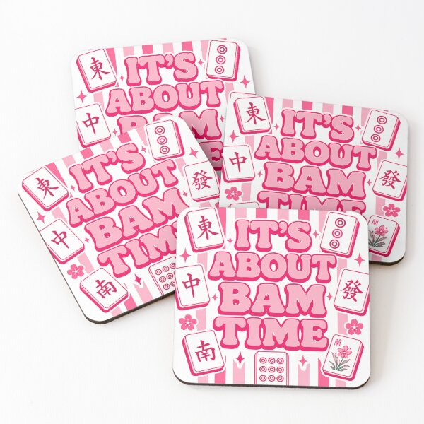 Item preview, its about bam time, mahjong pink designed and sold by Adadita.