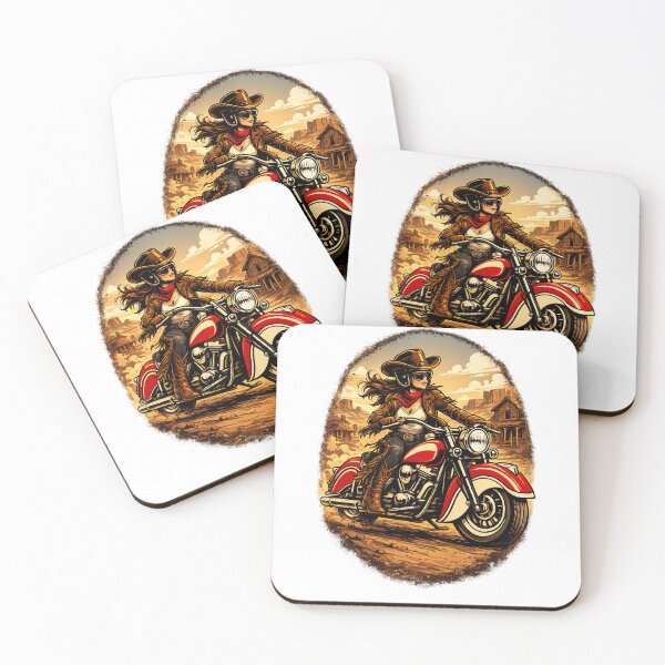 Item preview, Western Cowgirl on Classic harley designed and sold by TorqueTheoryLab.