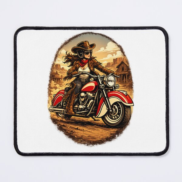 Item preview, Western Cowgirl on Classic harley designed and sold by TorqueTheoryLab.