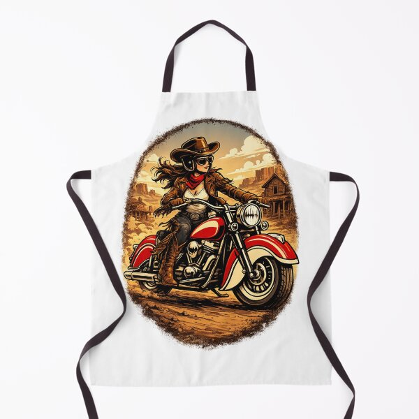 Item preview, Western Cowgirl on Classic harley designed and sold by TorqueTheoryLab.
