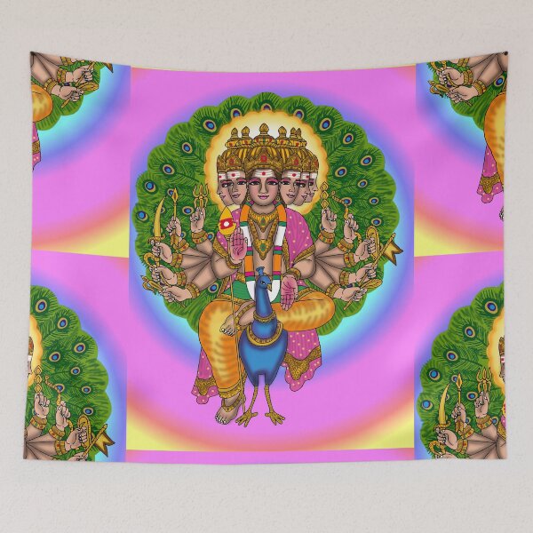 Item preview, Lord Kartikeya Artwork | Divine Hindu Warrior God Digital Illustration designed and sold by Harshit_Digital_Arts.