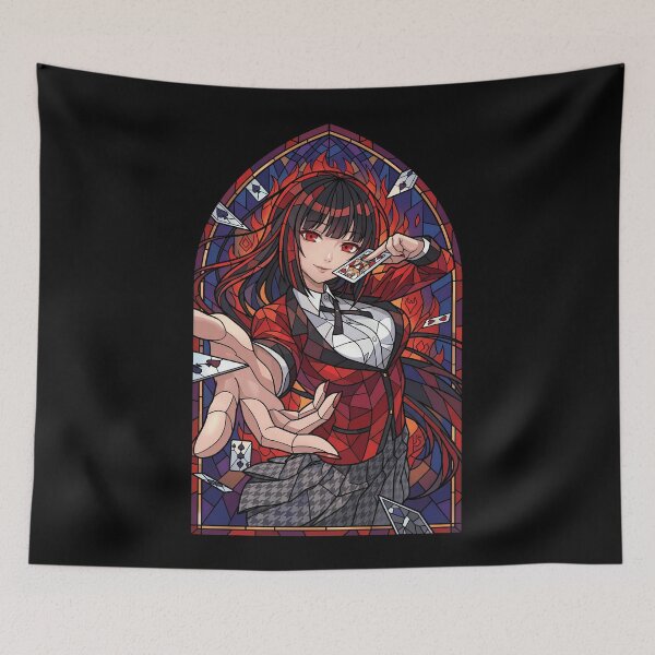 Item preview, Yumeko Jabami Kakegurui Flame Card Stained Glass designed and sold by mildaclairmo.