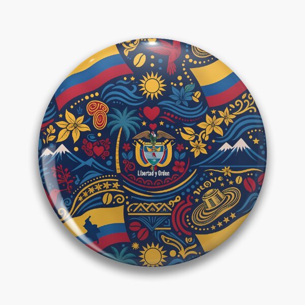 Item preview, Arepas Vibrant Colombian Folk Art Tropical Floral Pattern designed and sold by ART ATTACK ZONE.