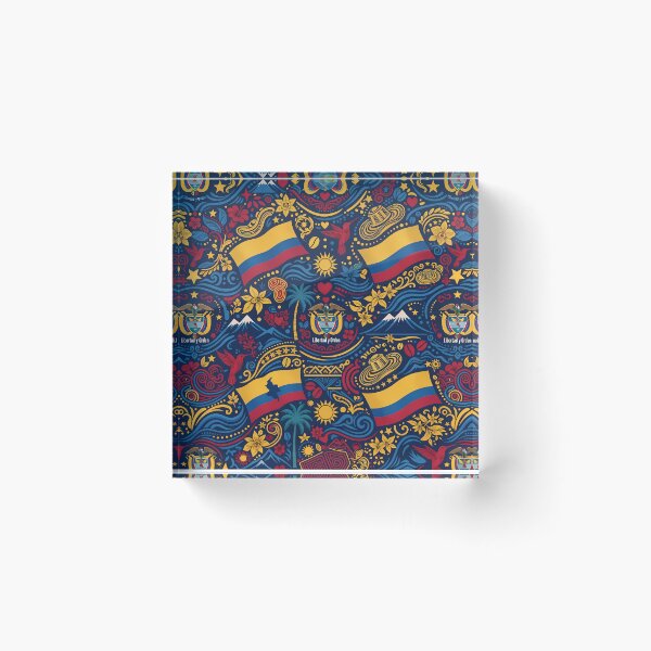 Item preview, Arepas Vibrant Colombian Folk Art Tropical Floral Pattern designed and sold by ART ATTACK ZONE.