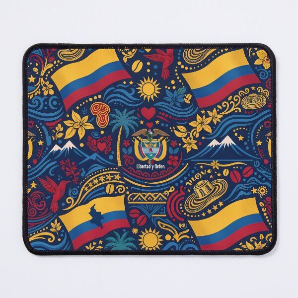 Item preview, Arepas Vibrant Colombian Folk Art Tropical Floral Pattern designed and sold by ART ATTACK ZONE.