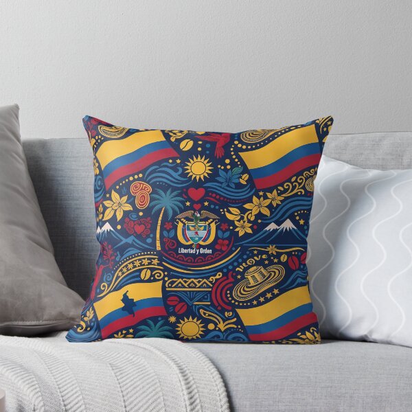 Item preview, Arepas Vibrant Colombian Folk Art Tropical Floral Pattern designed and sold by ART ATTACK ZONE.