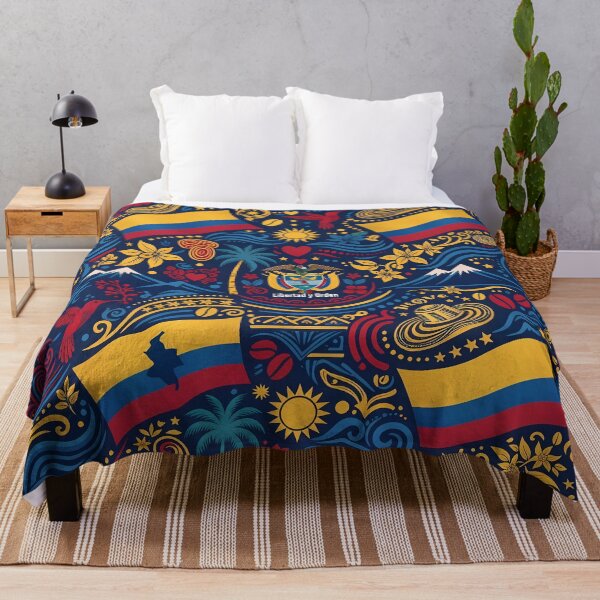Item preview, Arepas Vibrant Colombian Folk Art Tropical Floral Pattern designed and sold by ART ATTACK ZONE.