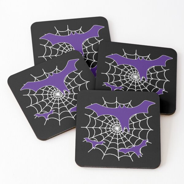 Item preview, Purple Bats Spider Web Halloween Graphic designed and sold by ubborn.