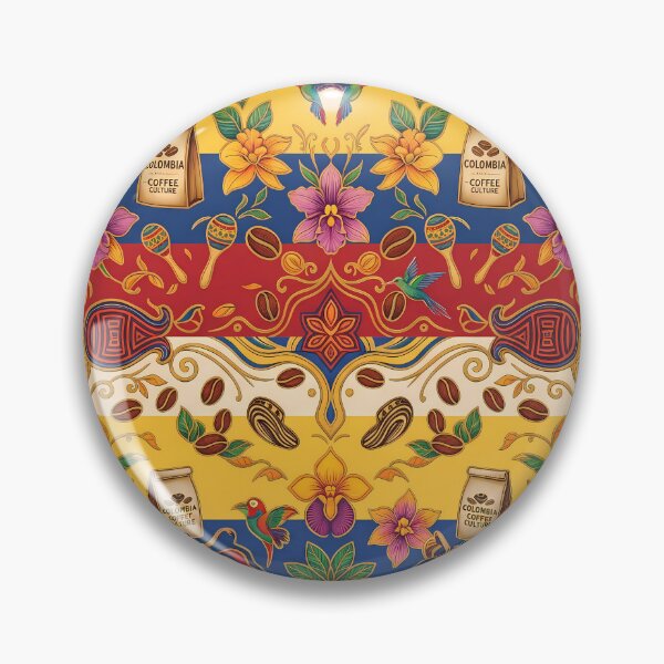 Item preview, Biodiversity Vibrant Colombian Folk Art Tropical Floral Pattern designed and sold by ART ATTACK ZONE.