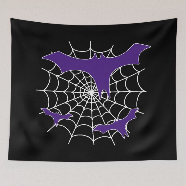 Item preview, Purple Bats Spider Web Halloween Graphic designed and sold by ubborn.