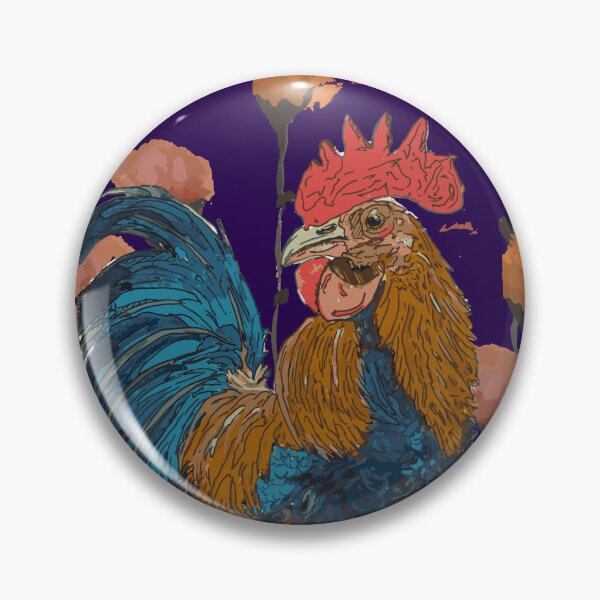 Item preview, Vintage Inspired Country Rooster in Poppy Meadow designed and sold by Grey-Lilly.