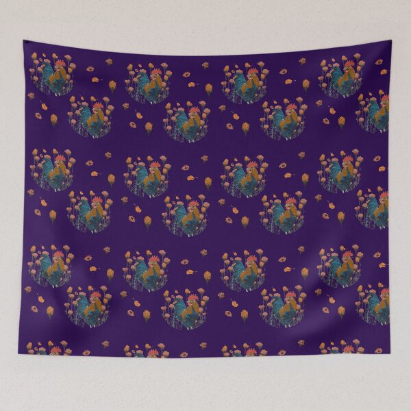 Item preview, Vintage Inspired Country Rooster in Poppy Meadow designed and sold by Grey-Lilly.
