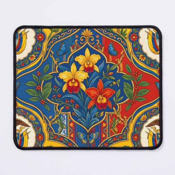 Item preview, Carnival Vibrant Colombian Folk Art Tropical Floral Pattern designed and sold by ART ATTACK ZONE.