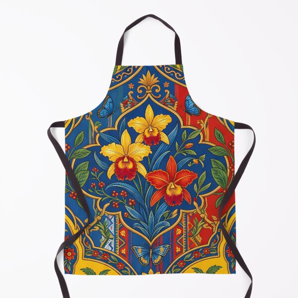 Item preview, Carnival Vibrant Colombian Folk Art Tropical Floral Pattern designed and sold by ART ATTACK ZONE.